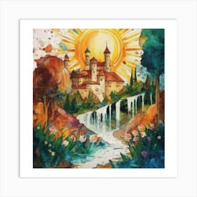 Watercolor landscapes 1 Art Print