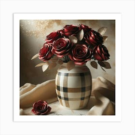 Roses In A Vase 2 Art Print