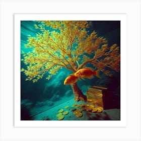 Goldfish In A Tree Art Print