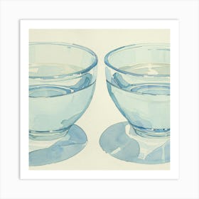 Two Bowls Of Water Art Print