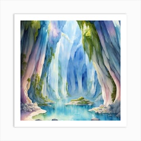 Crystal Cave And Its Enchanting Interior Art Print