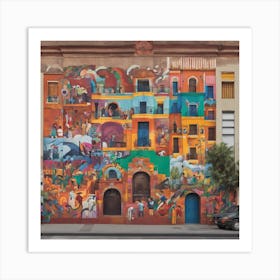 Mural In Mexico City Art Print