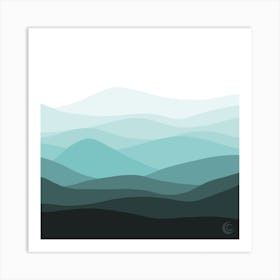 Relaxing 2003 Aqua Sky (Layers) Art Print