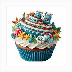 Ship On A Cupcake Art Print