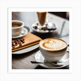 Coffee And Latte Art 1 Art Print