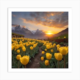 Yellow Tulips 4 Art Print