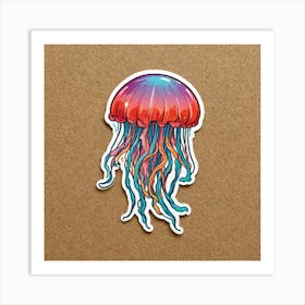 Sticker Of Jellyfish 4165734907 Art Print