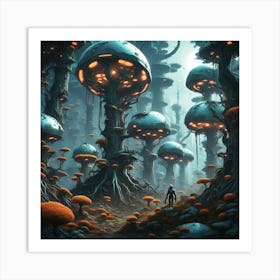 Mushroom Forest Art Print