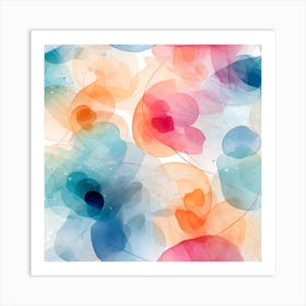 Watercolor Flowers Art Print