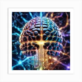 3d Brain Art Print