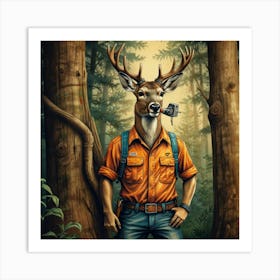 Deer Hunter Art Print