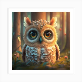 Cute Owl Art Print