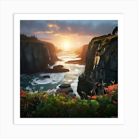 Punakaiki Pancake Rocks West Coast Landscape Art Print