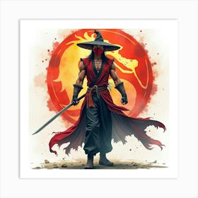 Mortal Kombat Ninja Fighter Concept Art (34) Art Print