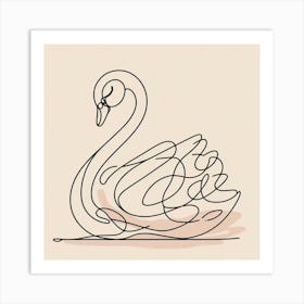 Swan Picasso style 4 Art Print