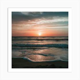 Sunset On The Beach 3 Art Print