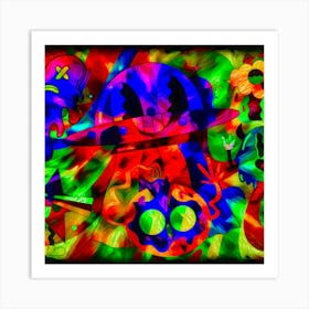 Psychedelic Monsters Art Print