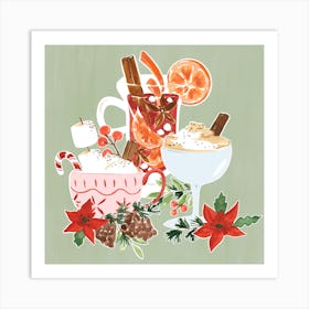 Holiday Drinks Art Print