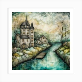 Castle In The Woods Art Print