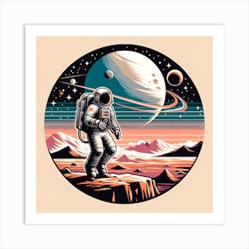 Astronaut In Space 2 Art Print