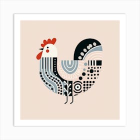 Scandinavian style, Chicken Art Print