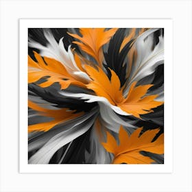 Black and White Abstract Art 316 Art Print