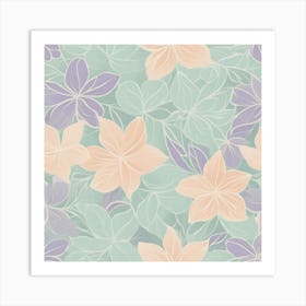 Seamless Floral Pattern 2 Art Print