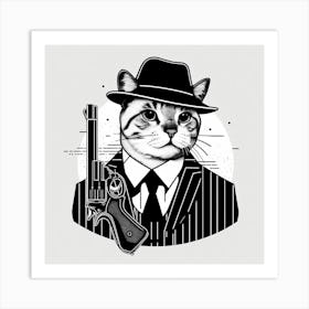 Maffia Cat 3 Art Print