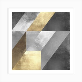 Golden geometry 6 Art Print