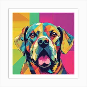 Colorful Dog Painting 1 Art Print