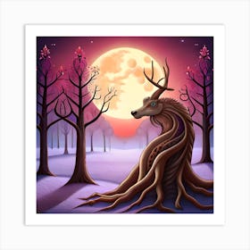 Deer In The Forest Art Print