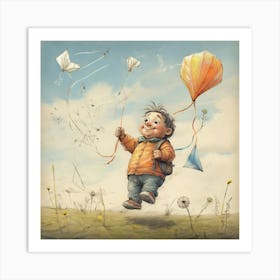 Flying Kites Art Print