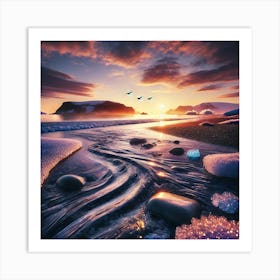 Artic Sunset 3 Art Print