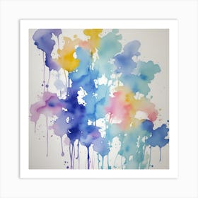 Watercolor Splatters 1 Art Print