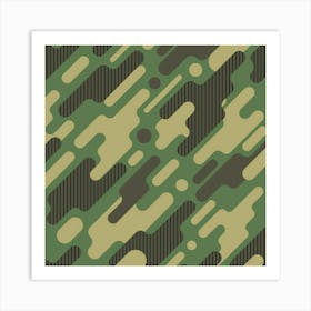 Camouflage Pattern Background Art Print