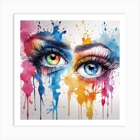 Colorful Eyes Art Print