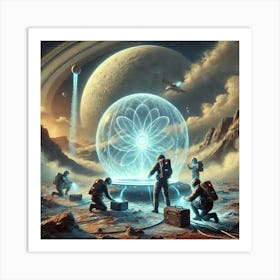 Venusian Engineers Setting Energy Shield Converted Art Print