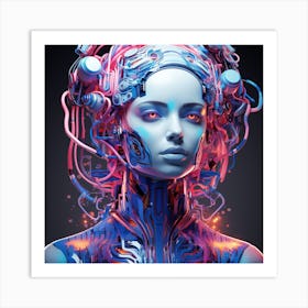 Futuristic Woman 8 Art Print