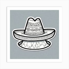 Mexico Hat Sticker 2d Cute Fantasy Dreamy Vector Illustration 2d Flat Centered By Tim Burton (30) Art Print