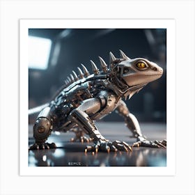 Robot Lizard Art Print