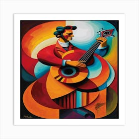 Guitar Player Art Print