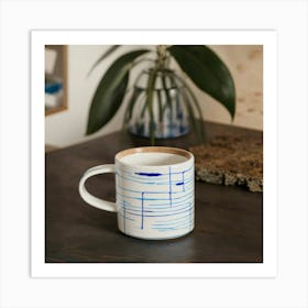 A Minimalist Stoneware Mug In A Straight Short Wid (1) Art Print