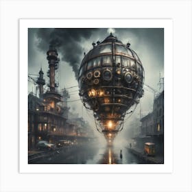 Steampunk baloon 1 Art Print