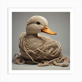 A Duck made of rope 1 Art Print