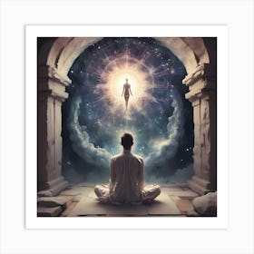 Meditating Man Art Print