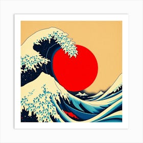 Great Wave Off Kanagawa 10 Art Print