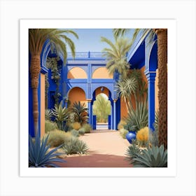 Default Jardin Majorelle Morocco Vintage Botanical Art Print 0 Art Print