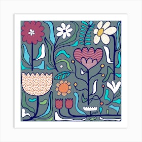 My happy garden Art Print