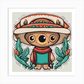 Mexican Sloth Art Print