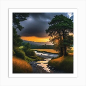 Sunset In The Valley 6 Art Print